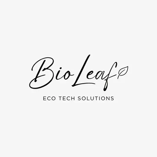 Signature script logo for Bio Leaf, an eco tech brand