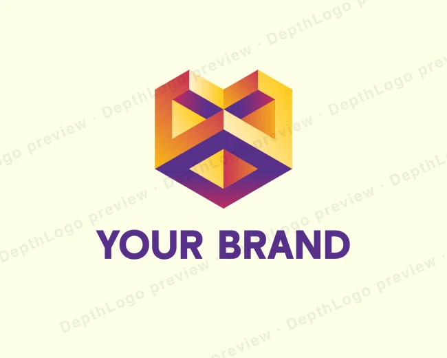 3D Cube Block logo template for Your Brand