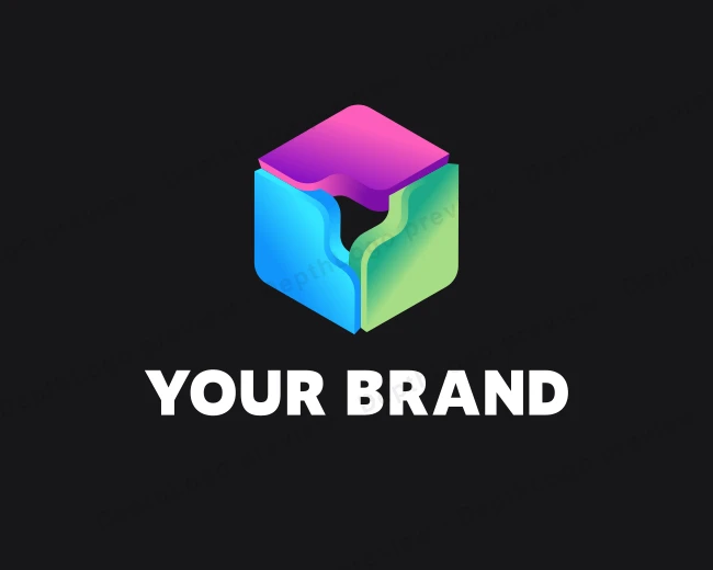 3D Cube Technology logo template for Your Brand