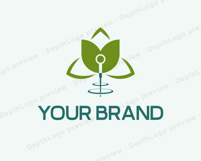 Acupuncture Health Needle logo template for Your Brand