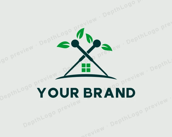 Acupuncture Needle House logo template for Your Brand