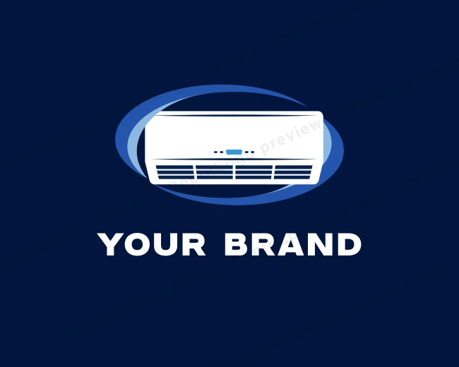 Air Conditioning Cooling Ventilation logo template for Your Brand
