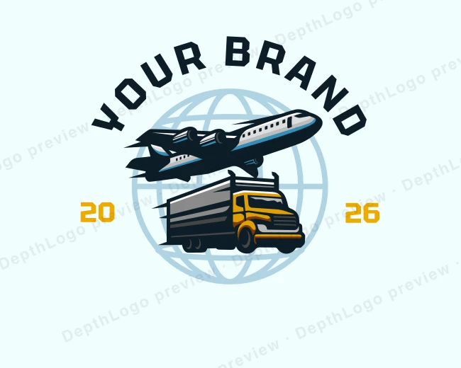 Airplane Truck Logistics logo template for Your Brand