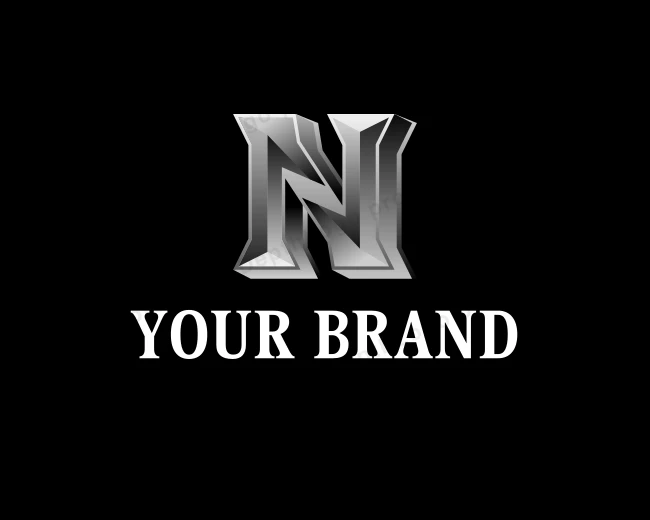 Alphabet Chrome Letter N logo template for Your Brand