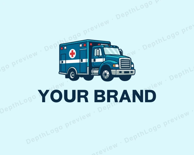 Ambulance Rescue Vehicle logo template for Your Brand