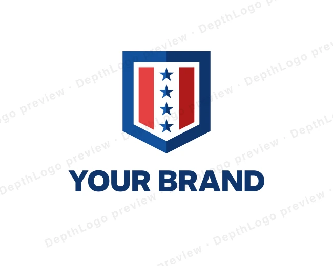 American Shield Star logo template for Your Brand