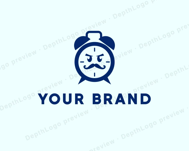 Angry Alarm Clock logo template for Your Brand