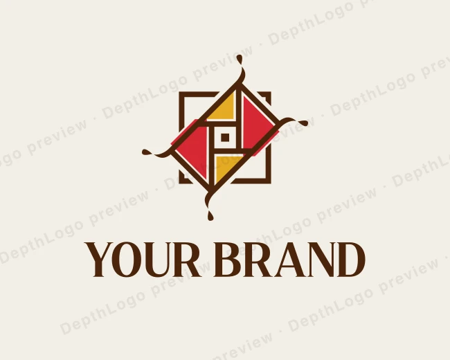 Antique Carpet Fabric logo template for Your Brand