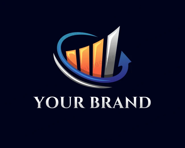 Arrow Graph Statistics logo template for Your Brand