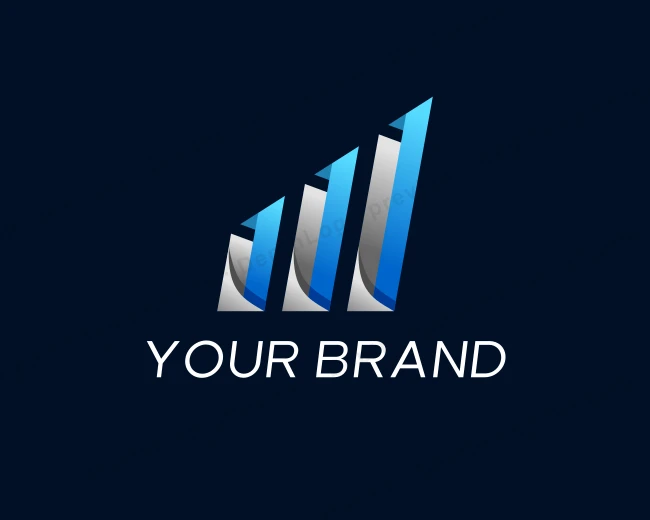 Arrow Graph Statistics logo template for Your Brand