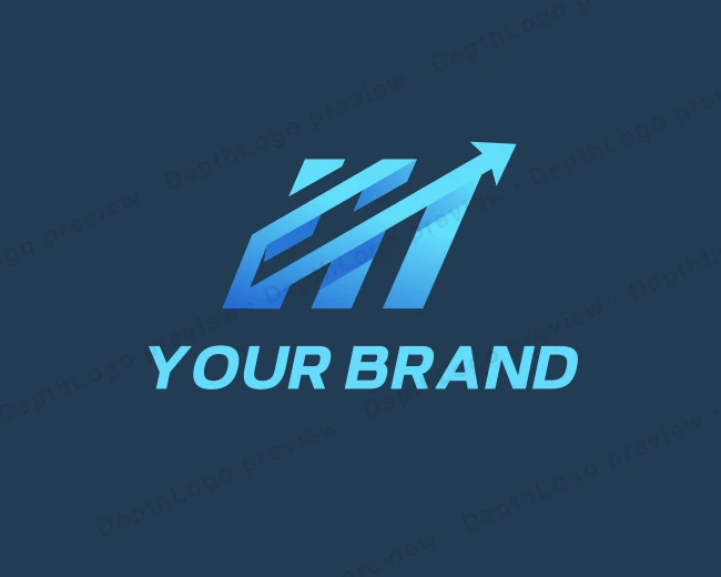 Arrow Graph Trading logo template for Your Brand
