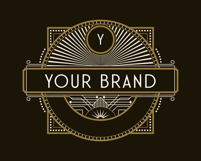 Art Deco Hotel logo template for Your Brand