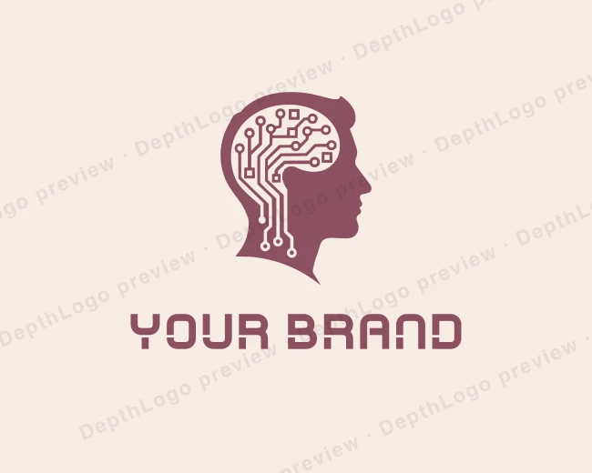 Artificial Intelligence Brain logo template for Your Brand