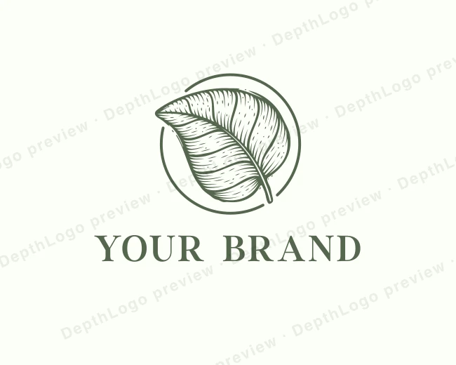 Artisanal Botanical Leaf logo template for Your Brand