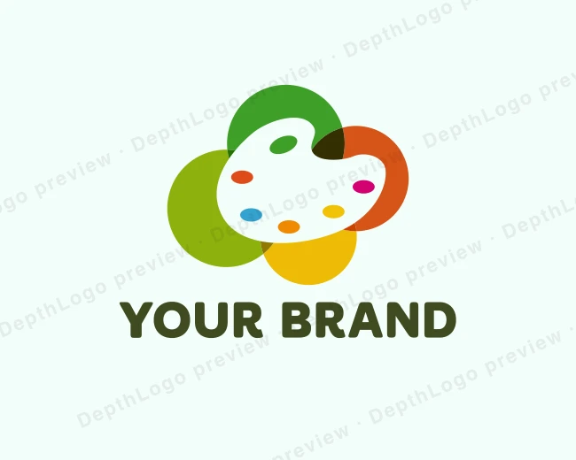 Artist Palette Paint logo template for Your Brand