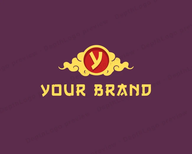 Asian Chinese Clouds logo template for Your Brand