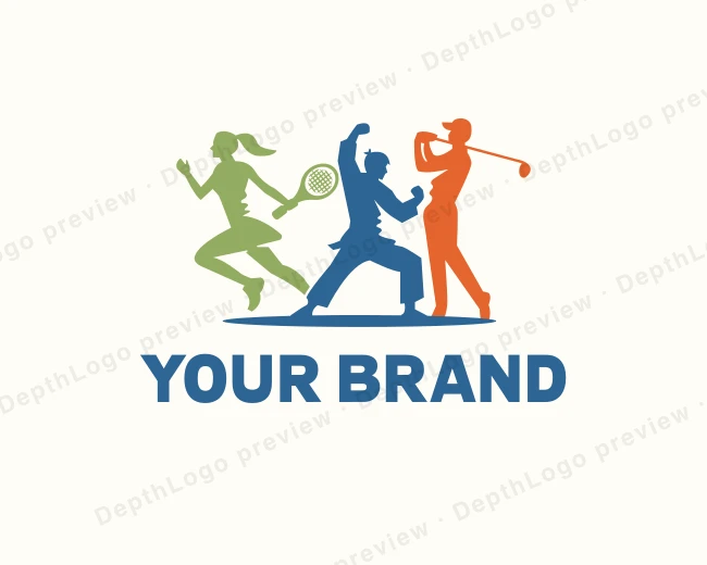 Athlete Sports League logo template for Your Brand