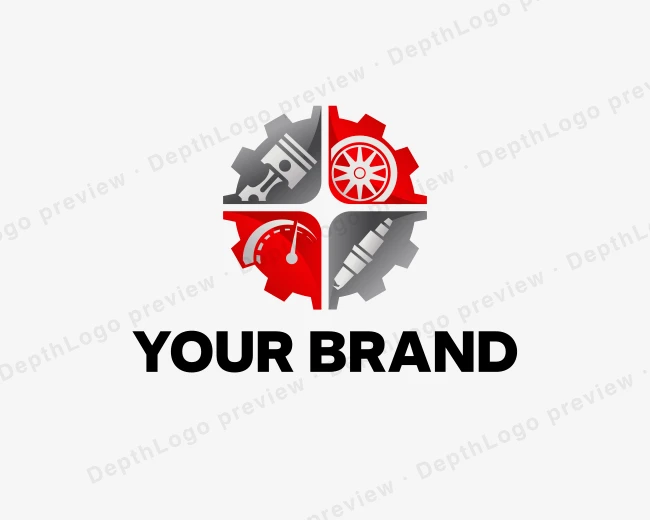 Auto Parts Workshop logo template for Your Brand