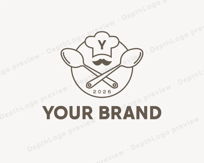 Baking Chef Spoon logo template for Your Brand