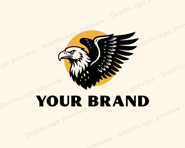 Bald Eagle Bird logo template for Your Brand