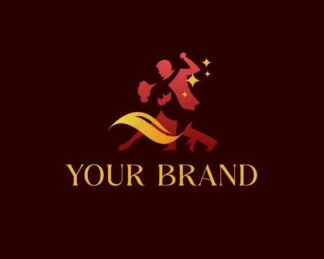 Ballroom Dancer Duo logo template for Your Brand