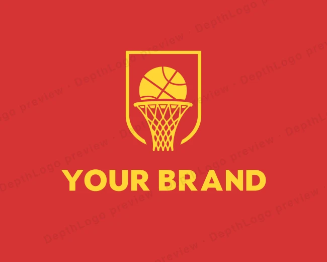Basketball Hoop Ring logo template for Your Brand