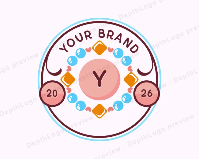 Beads Bracelet Accessory logo template for Your Brand
