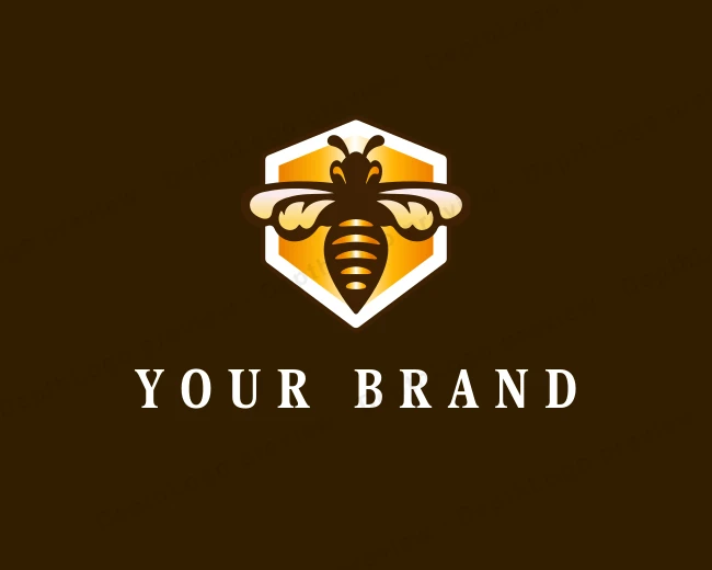Bee Apiary Hive logo template for Your Brand