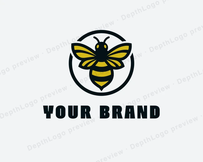 Bee Apiary Hive logo template for Your Brand