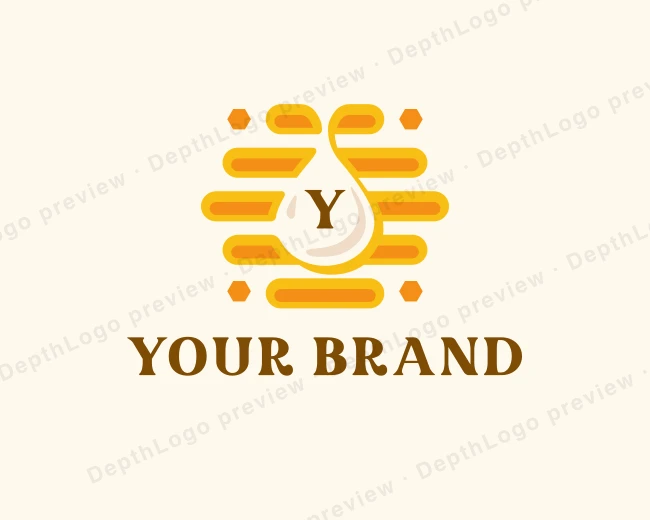 Bee Honey Farm logo template for Your Brand