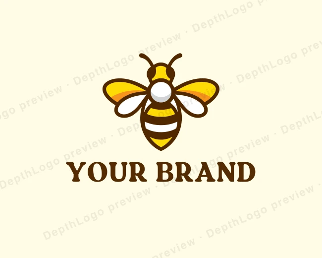 Bee Insect Apiary logo template for Your Brand