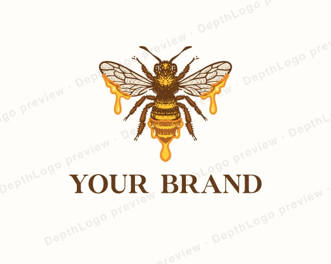 Bee Insect Honey logo template for Your Brand