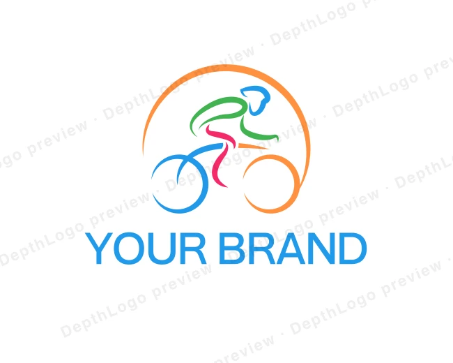 Bike Bicycle Athlete logo template for Your Brand