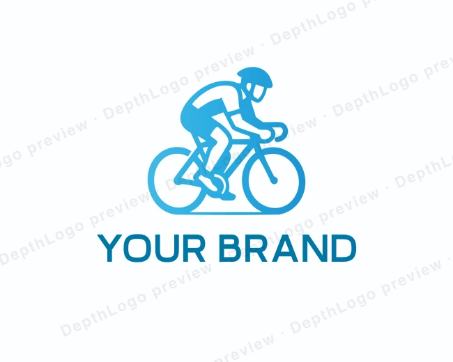 Bike Cyclist Athlete logo template for Your Brand