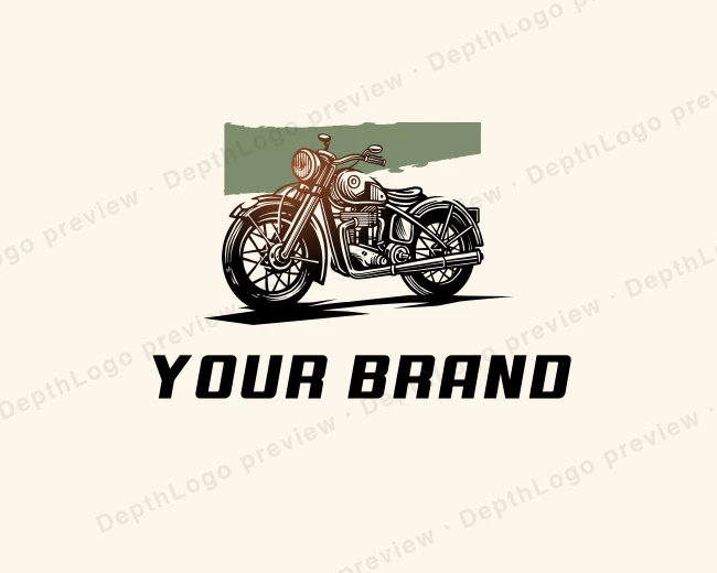 Biker Motorcycle Rider logo template for Your Brand
