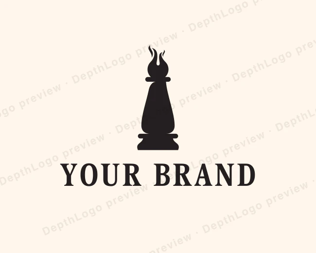 Bishop Chess Piece logo template for Your Brand