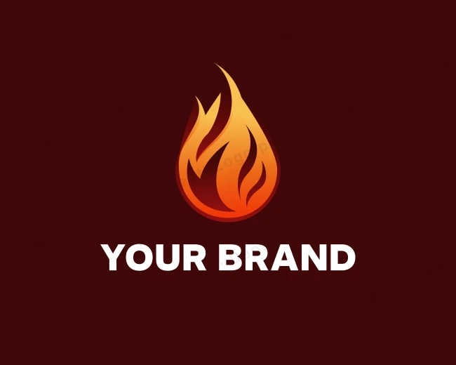 Blazing Solar Fire logo template for Your Brand