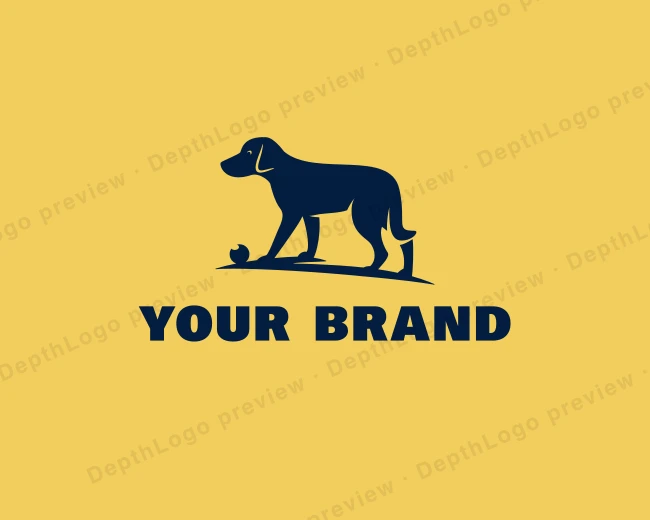 Blue Pet Dog logo template for Your Brand