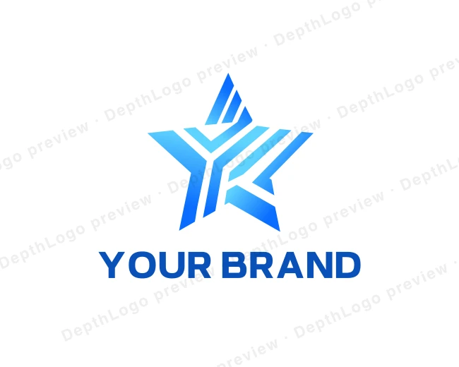 Blue Star Business logo template for Your Brand