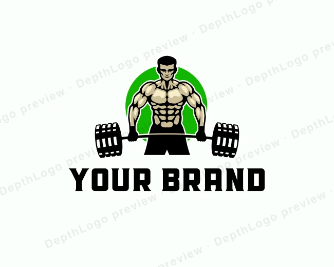 Bodybuilding Fitness Trainer logo template for Your Brand