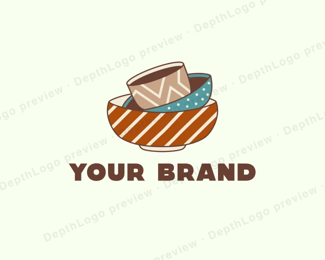 Bowl Ceramic Pottery logo template for Your Brand