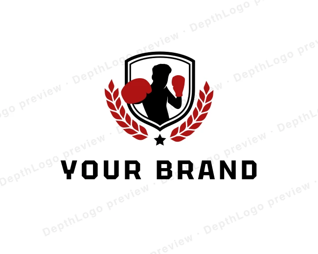 Boxer Shield Gym logo template for Your Brand