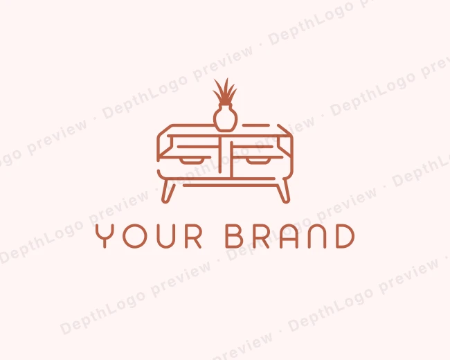 Brown Furniture Maker logo template for Your Brand