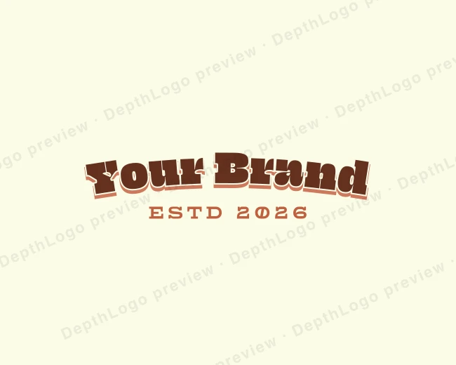 Brown Western Font logo template for Your Brand