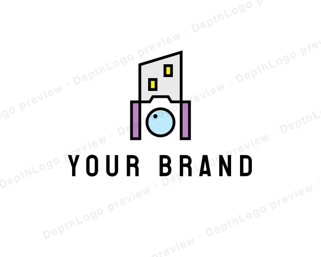 Building Photography Camera Illustration logo template for Your Brand
