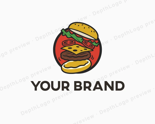 Burger Takeaway Diner logo template for Your Brand