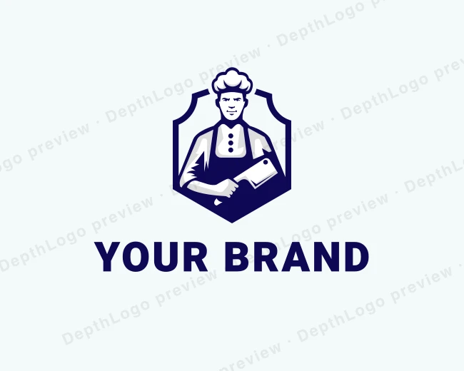 Butcher Knife Culinary logo template for Your Brand
