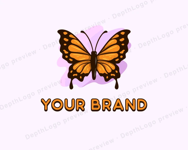 Butterfly Wings Moth logo template for Your Brand
