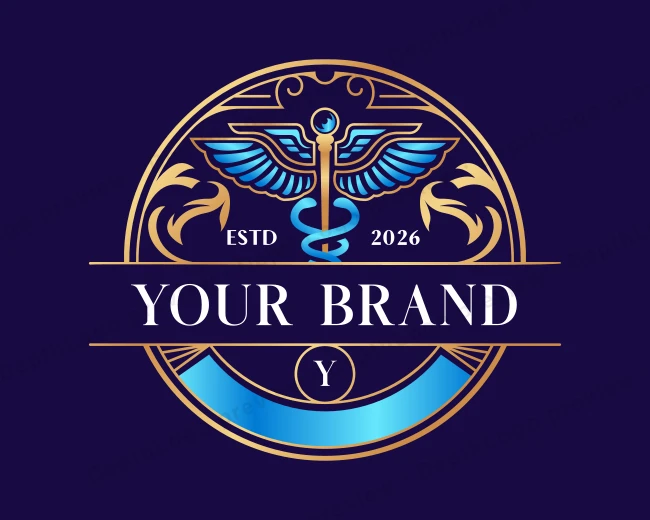 Caduceus Medical Healthcare logo template for Your Brand
