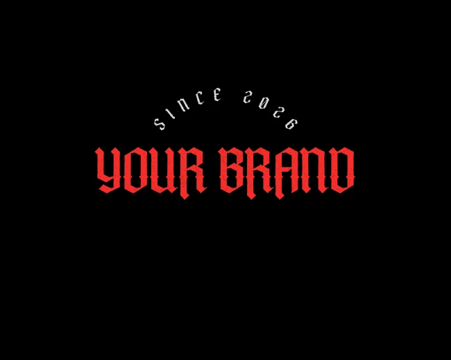 Calligraphy Gothic Brand logo template for Your Brand